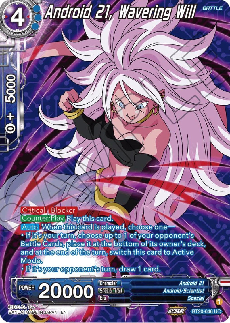 Android 21, Wavering Will (Silver Foil) (BT20-046) [Power Absorbed] - POKÉ JEUX