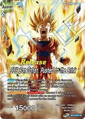 Son Gohan // SS2 Son Gohan, Pushed to the Brink (BT13-031) [Supreme Rivalry Prerelease Promos] - POKÉ JEUX