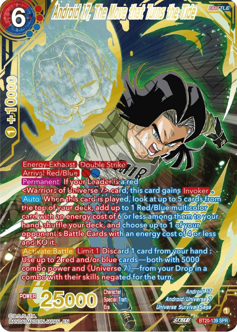 Android 17, The Move that Turns the Tide (SPR) (BT20-139) [Power Absorbed] - POKÉ JEUX