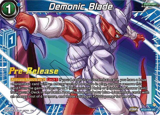 Demonic Blade (BT22-036) [Critical Blow Prerelease Promos] - POKÉ JEUX