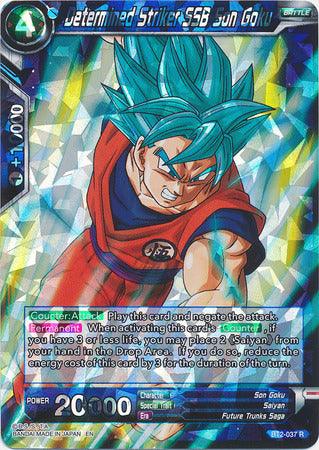 Determined Striker SSB Son Goku (Shatterfoil) (BT2-037) [Dragon Brawl] - POKÉ JEUX