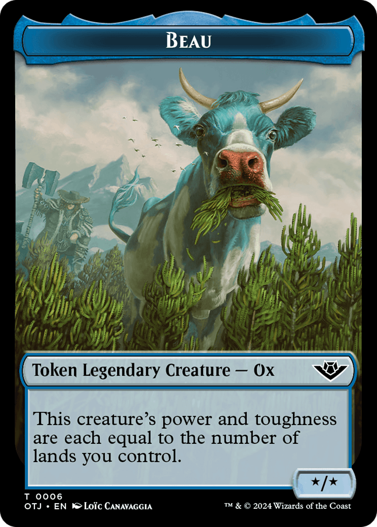 Mercenary // Beau Double-Sided Token [Outlaws of Thunder Junction Tokens] - POKÉ JEUX