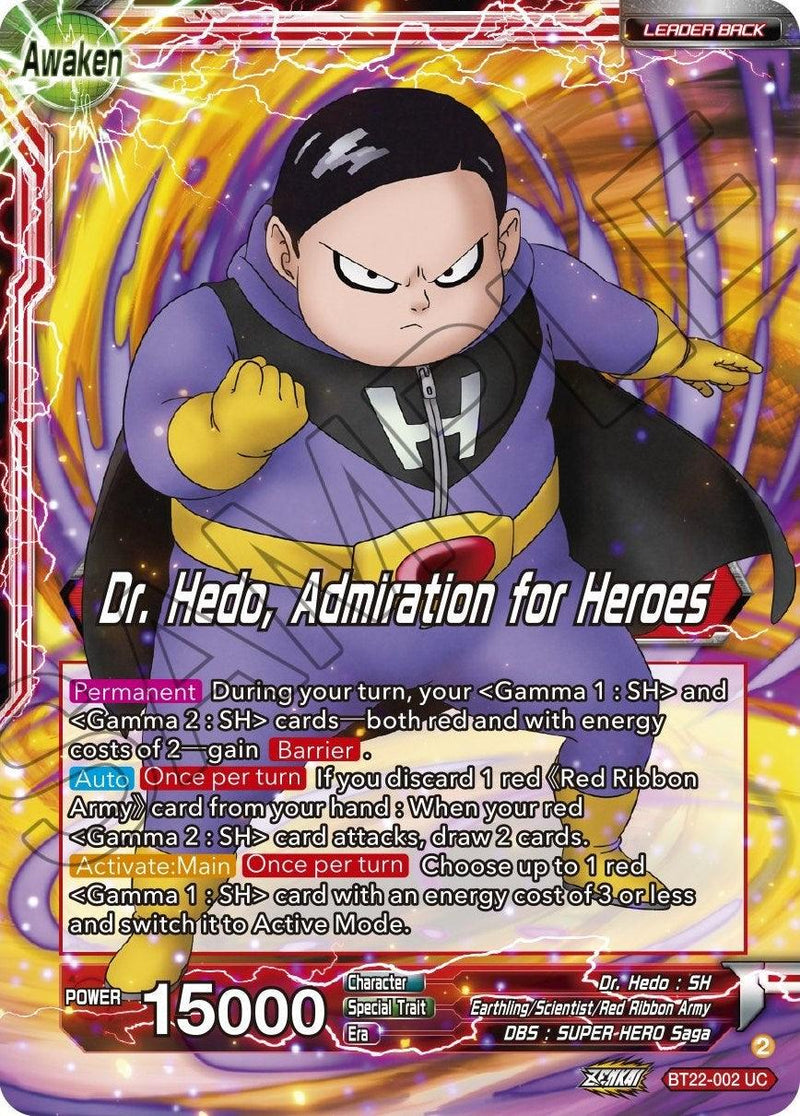 Dr. Hedo // Dr Hedo, Admiration for Heroes (BT22-002) [Critical Blow] - POKÉ JEUX