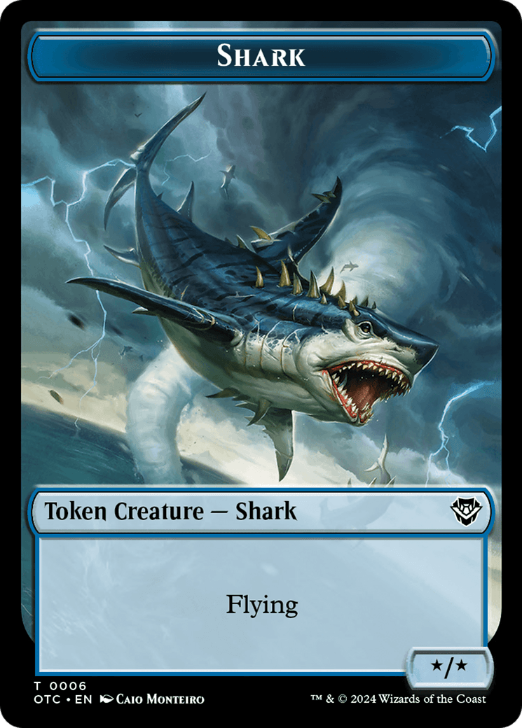 Ape // Shark Double-Sided Token [Outlaws of Thunder Junction Commander Tokens] - POKÉ JEUX