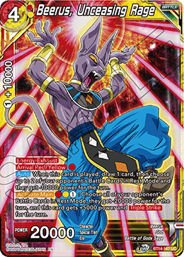 Beerus, Unceasing Rage (BT14-147) [Cross Spirits] - POKÉ JEUX