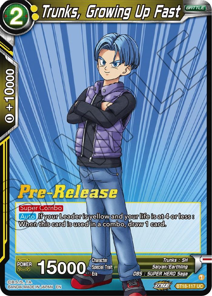 Trunks, Growing Up Fast (BT18-117) [Dawn of the Z-Legends Prerelease Promos] - POKÉ JEUX