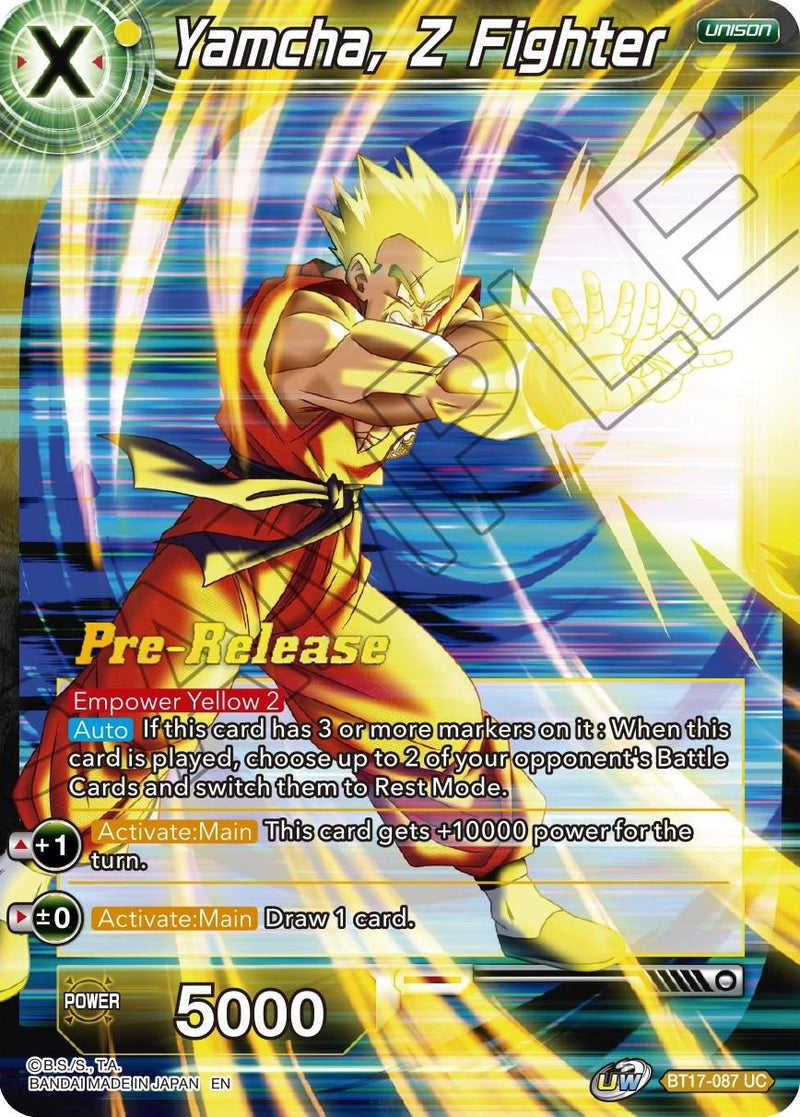 Yamcha, Z Fighter (BT17-087) [Ultimate Squad Prerelease Promos] - POKÉ JEUX