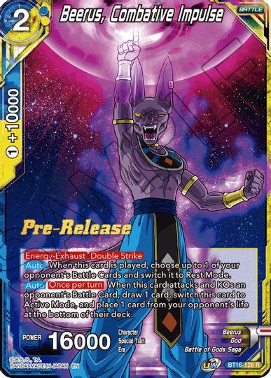 Beerus, Combative Impulse (BT16-128) [Realm of the Gods Prerelease Promos] - POKÉ JEUX