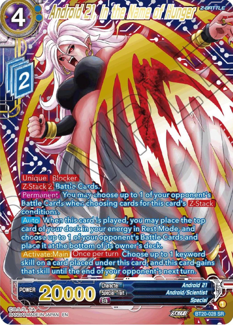 Android 21, in the Name of Hunger (Gold-Stamped) (BT20-028) [Power Absorbed] - POKÉ JEUX