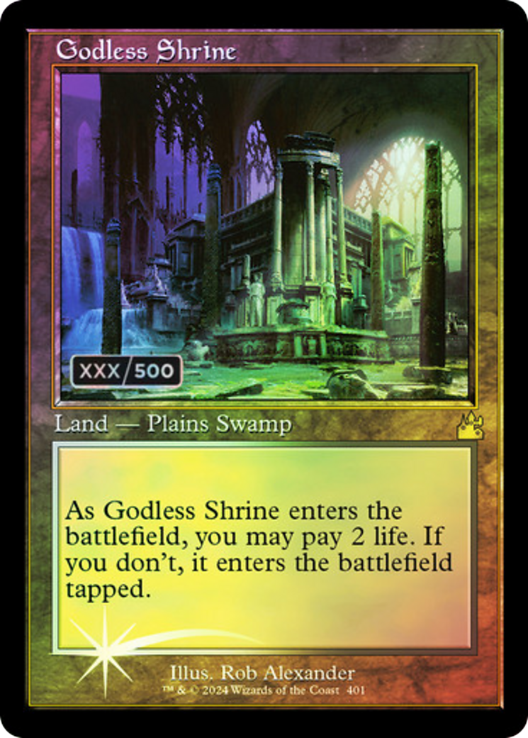 Godless Shrine (Retro) (Serialized) [Ravnica Remastered]