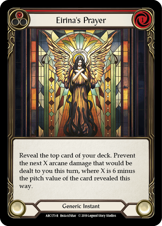 Eirina's Prayer (Red) [ARC173-R] (Arcane Rising) 1st Edition Rainbow Foil - POKÉ JEUX