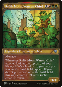 Rulik Mons, Warren Chief (Showcase Textured) [Dominaria United]