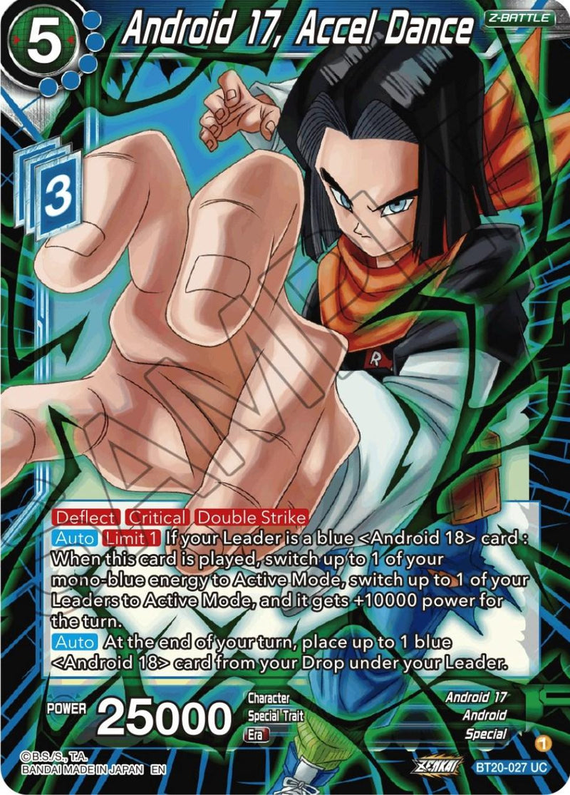 Android 17, Accel Dance (BT20-027) [Power Absorbed] - POKÉ JEUX