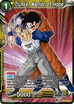 Trunks, Warrior of Hope (Common) (BT13-103) [Supreme Rivalry] - POKÉ JEUX