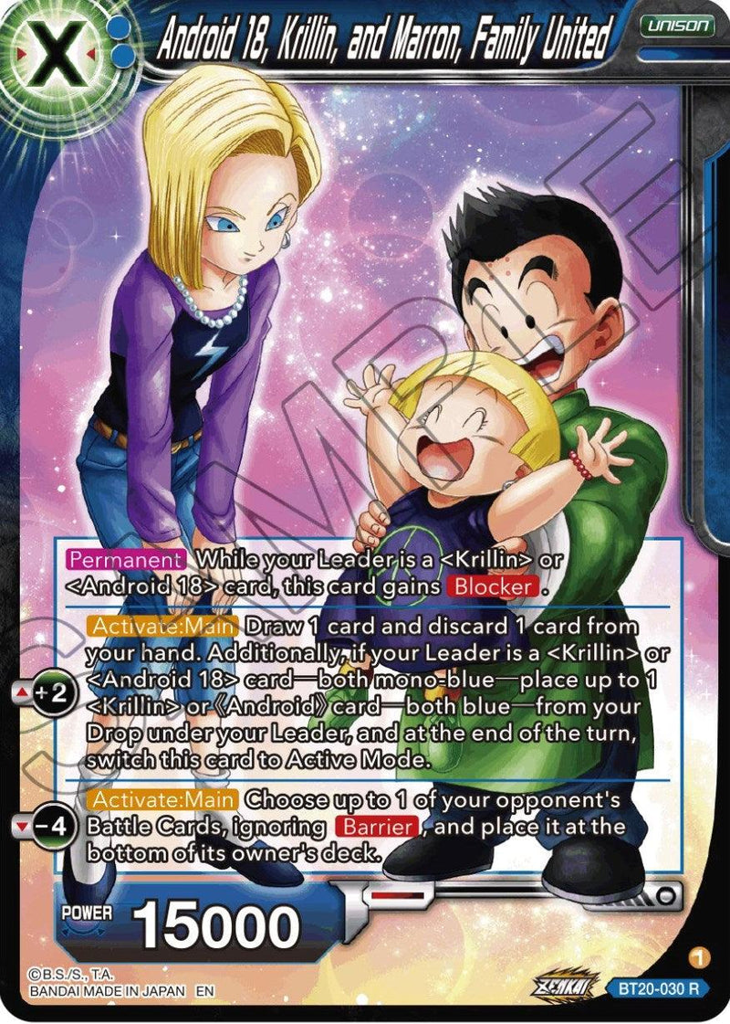 Android 18, Krillin, and Maron, Family United (BT20-030) [Power Absorbed] - POKÉ JEUX