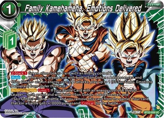 Family Kamehameha, Emotions Delivered (BT22-059) [Critical Blow] - POKÉ JEUX