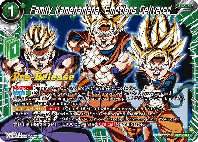 Family Kamehameha, Emotions Delivered (BT22-059) [Critical Blow Prerelease Promos] - POKÉ JEUX