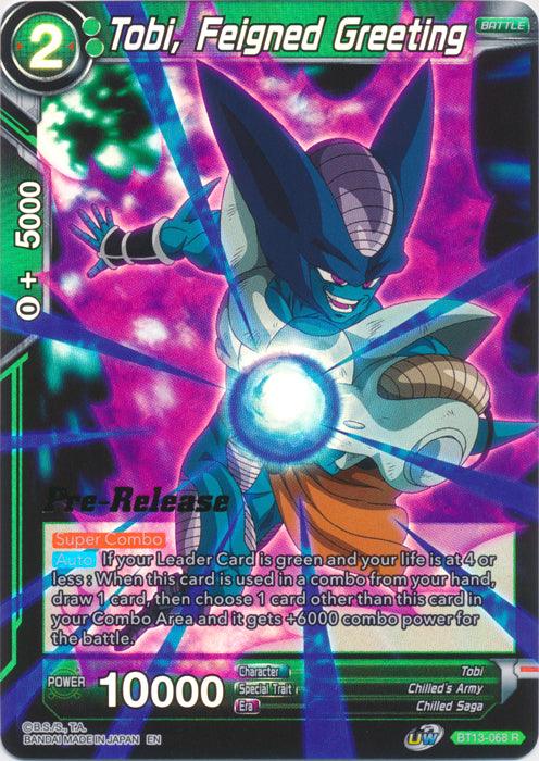 Tobi, Feigned Greeting (BT13-068) [Supreme Rivalry Prerelease Promos] - POKÉ JEUX