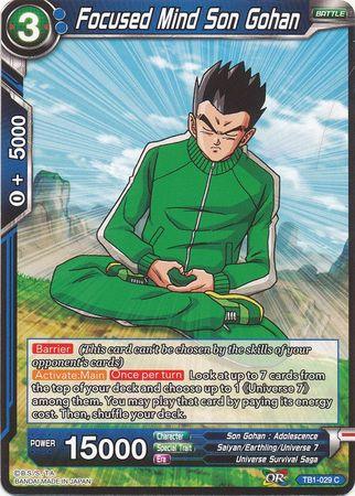 Focused Mind Son Gohan (TB1-029) [The Tournament of Power] - POKÉ JEUX