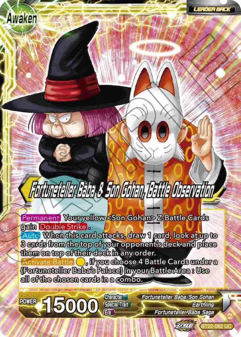 Fortuneteller Baba // Fortuneteller Baba & Son Gohan, Battle Observation (BT22-082) [Critical Blow] - POKÉ JEUX