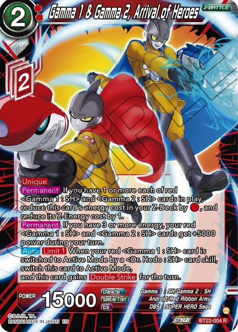 Gamma 1 & Gamma 2, Arrival of Heroes (BT22-004) [Critical Blow] - POKÉ JEUX