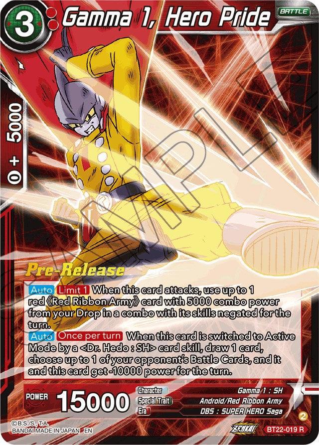 Gamma 1, Hero Pride (BT22-019) [Critical Blow Prerelease Promos] - POKÉ JEUX