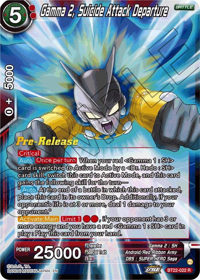 Gamma 2, Suicide Attack Departure (BT22-022) [Critical Blow Prerelease Promos] - POKÉ JEUX