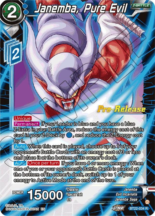 Janemba, Pure Evil (BT22-034) [Critical Blow Prerelease Promos] - POKÉ JEUX