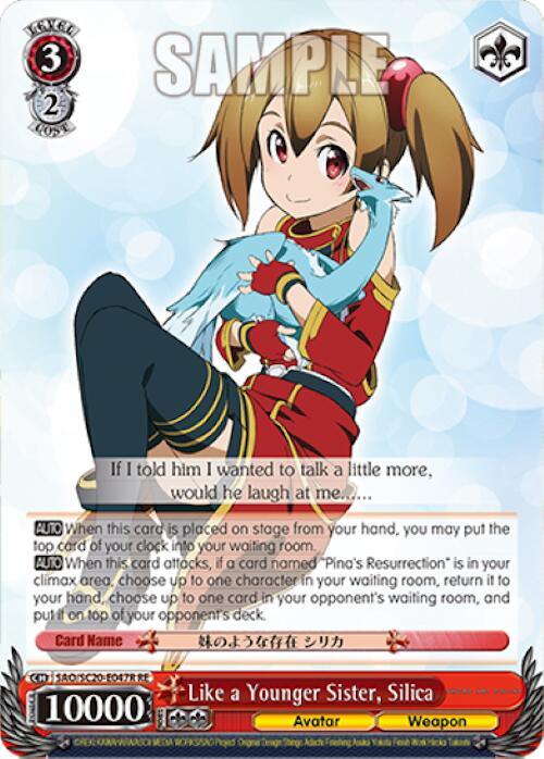 Like a Younger Sister, Silica (RRR) [Sword Art Online Chronicle Set] - POKÉ JEUX