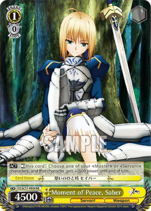 Moment of Peace, Saber [Fate/Zero Chronicle Set] - POKÉ JEUX