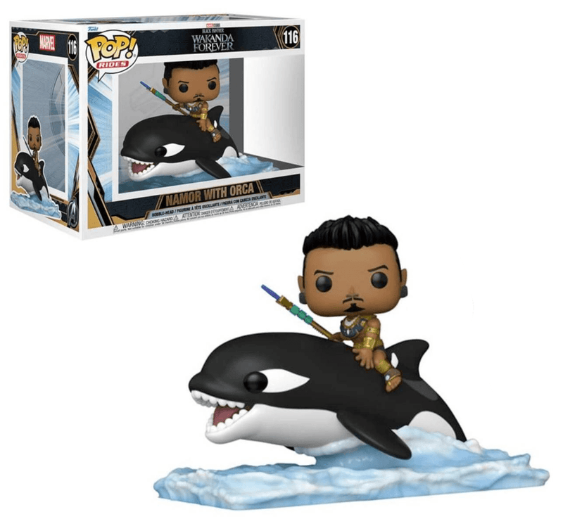 POP! Rides Marvel - Black Panther Wakanda Forever - Namor with Orca - POKÉ JEUX