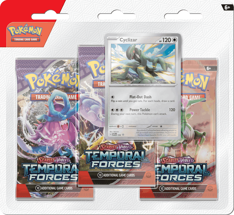 (PRE-ORDER) POKEMON SV5 TEMPORAL FORCES 3PK BLISTER