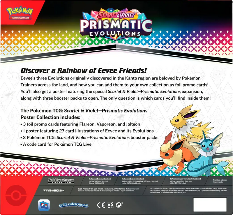 (PRE ORDER) POKEMON SV8.5 PRISMATIC EVOLUTIONS POSTER COLLECTION