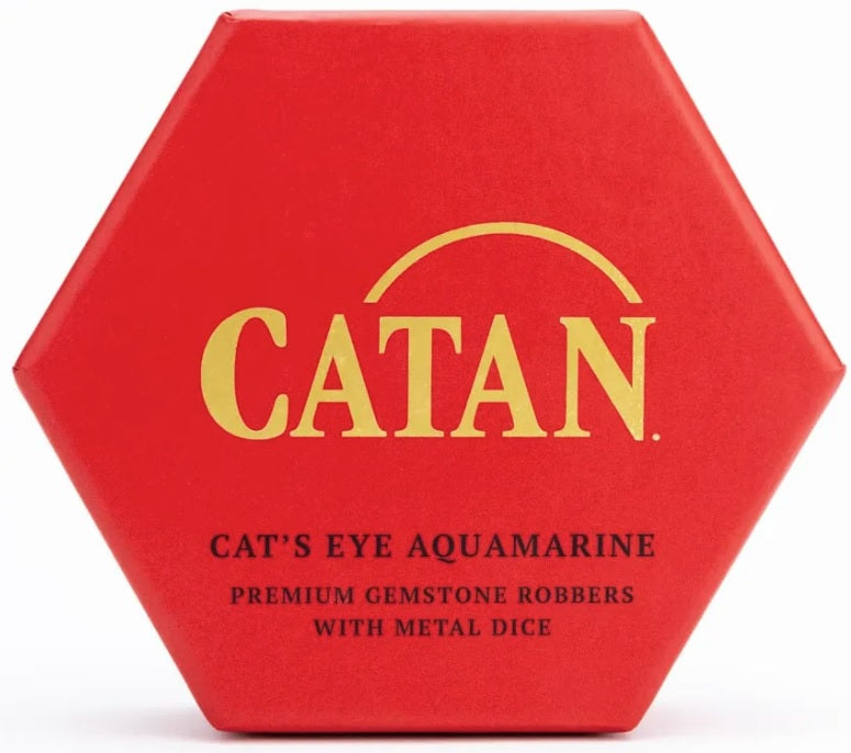 CATAN PREM ROBBER/METAL DICE SET AQUAMARINE