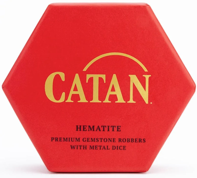 CATAN PREM ROBBER/METAL DICE SET HEMATITE