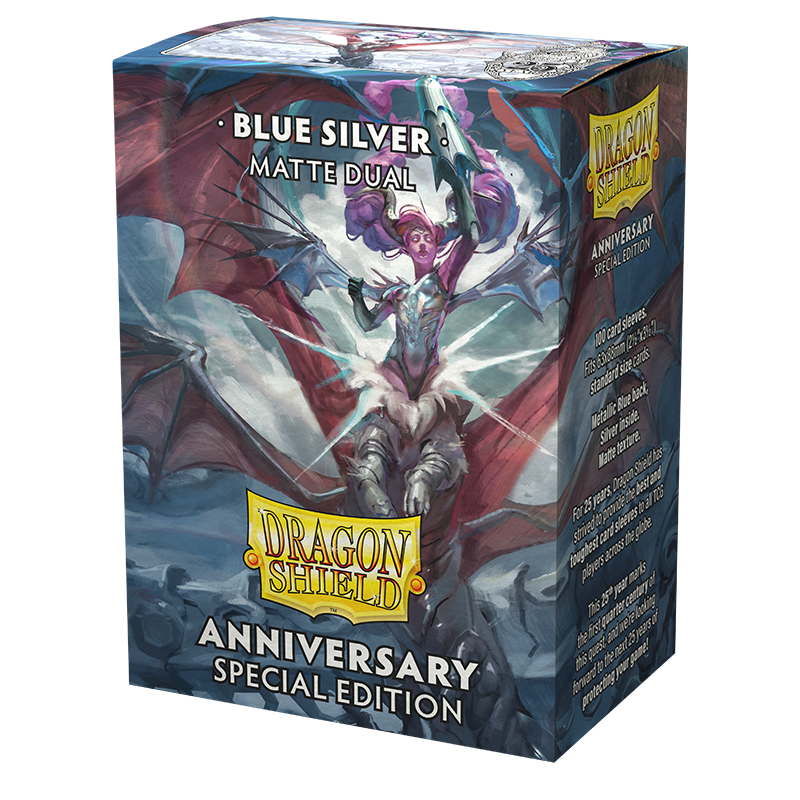 Dragon Shield Sleeves Anniversary Special Edition Blue, Silver