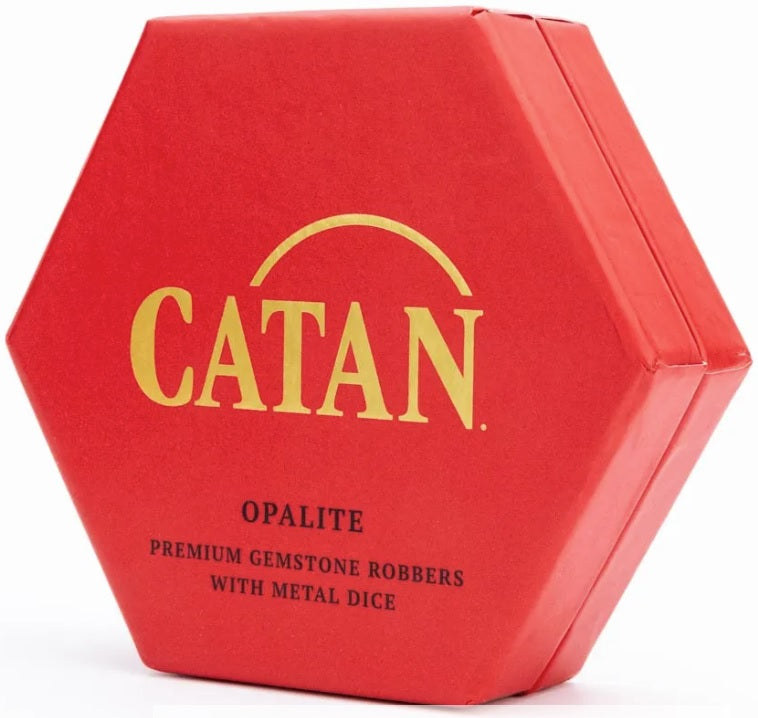 CATAN PREM ROBBER/METAL DICE SET OPALITE