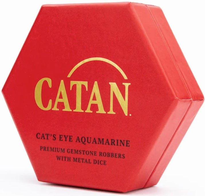 CATAN PREM ROBBER/METAL DICE SET AQUAMARINE