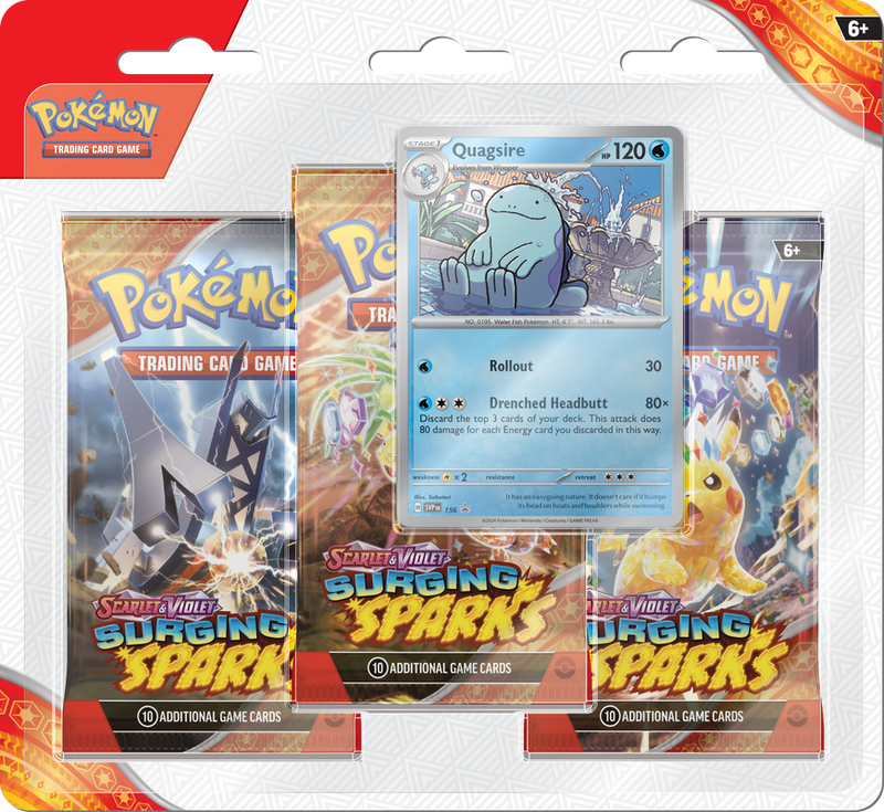 (PRE ORDER) POKEMON SV8 SURGING SPARKS 3PK BLISTER