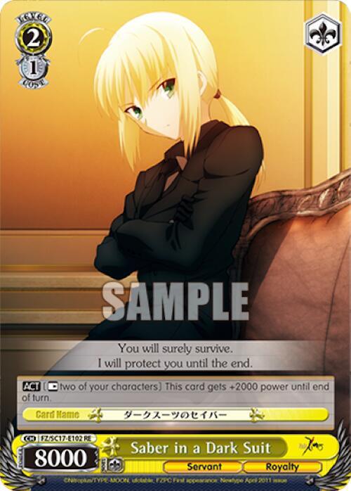 Saber in a Dark Suit (TD) [Fate/Zero Chronicle Set] - POKÉ JEUX