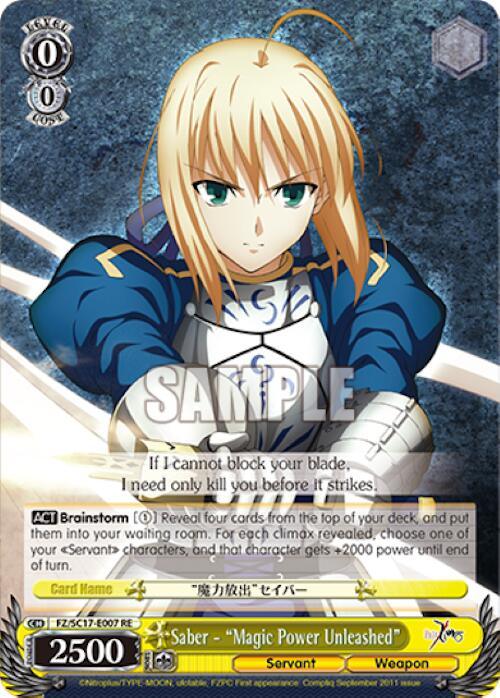 Saber - "Magic Power Unleashed" [Fate/Zero Chronicle Set] - POKÉ JEUX