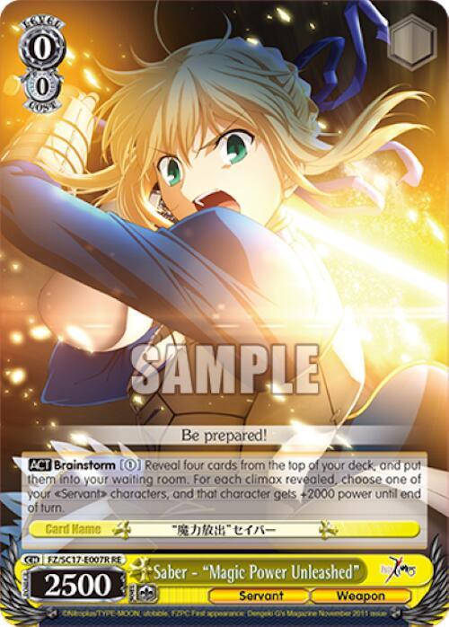 Saber - "Magic Power Unleashed" (RRR) [Fate/Zero Chronicle Set] - POKÉ JEUX