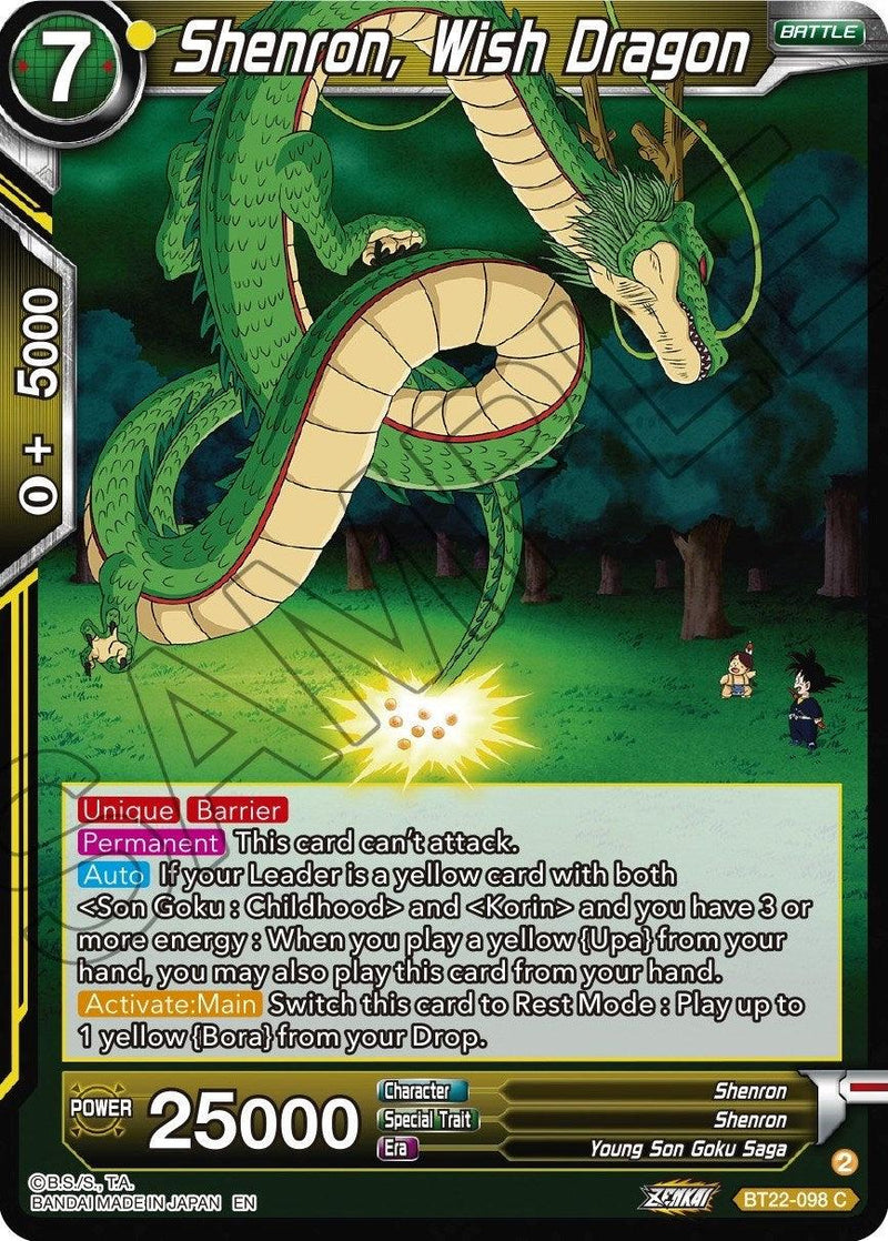 Shenron, Wish Dragon (BT22-098) [Critical Blow] - POKÉ JEUX