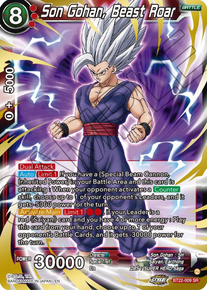 Son Gohan, Beast Roar (BT22-009) [Critical Blow] - POKÉ JEUX