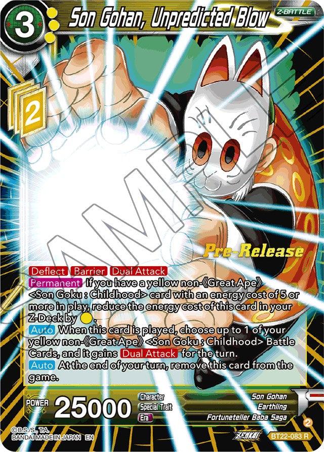 Son Gohan, Unpredicted Blow (BT22-083) [Critical Blow Prerelease Promos] - POKÉ JEUX