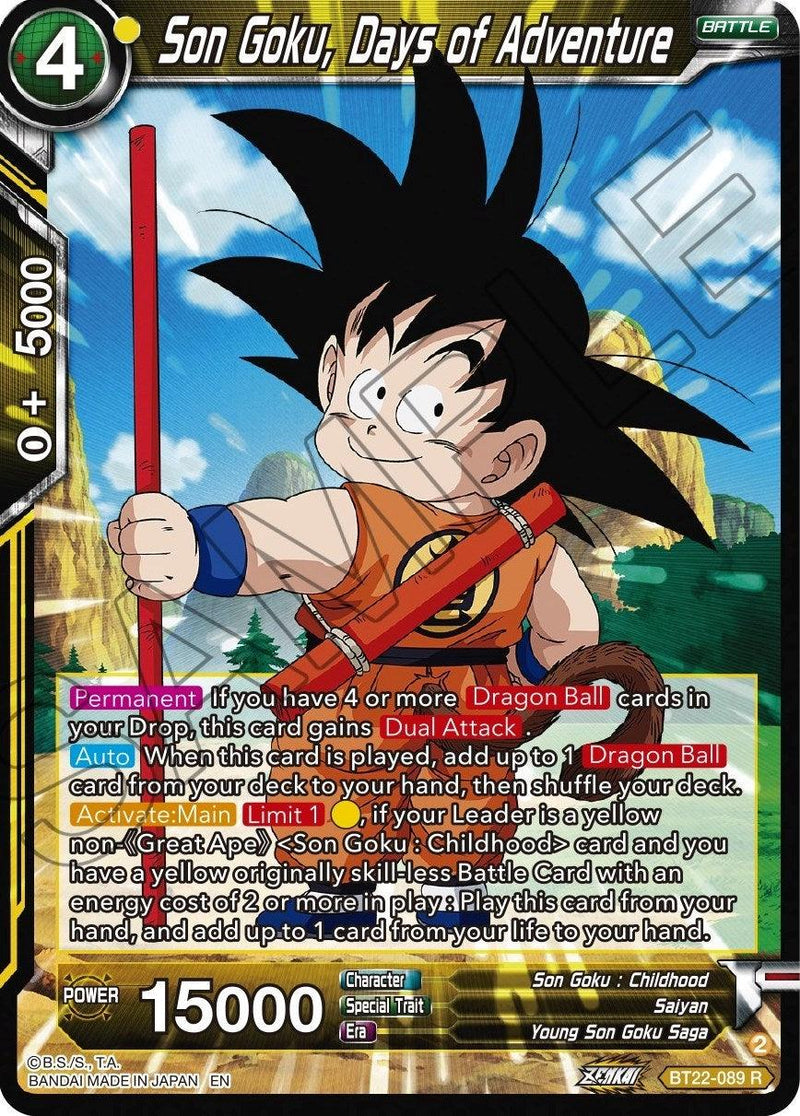 Son Goku, Days of Adventure (BT22-089) [Critical Blow] - POKÉ JEUX