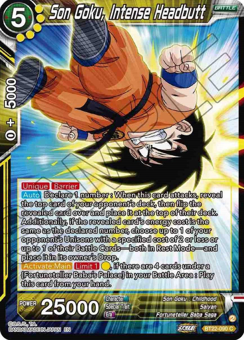 Son Goku, Intense Headbutt (BT22-090) [Critical Blow] - POKÉ JEUX