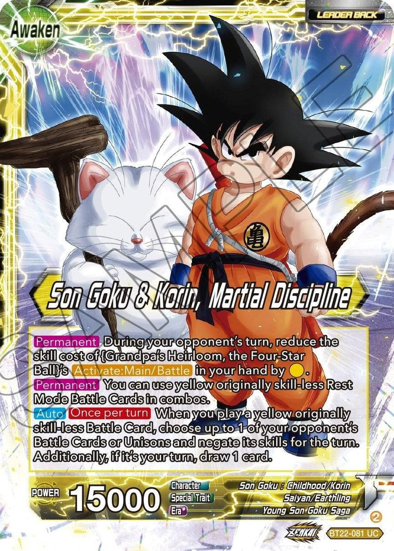 Son Goku // Son Goku & Korin, Martial Discipline (BT22-081) [Critical Blow] - POKÉ JEUX