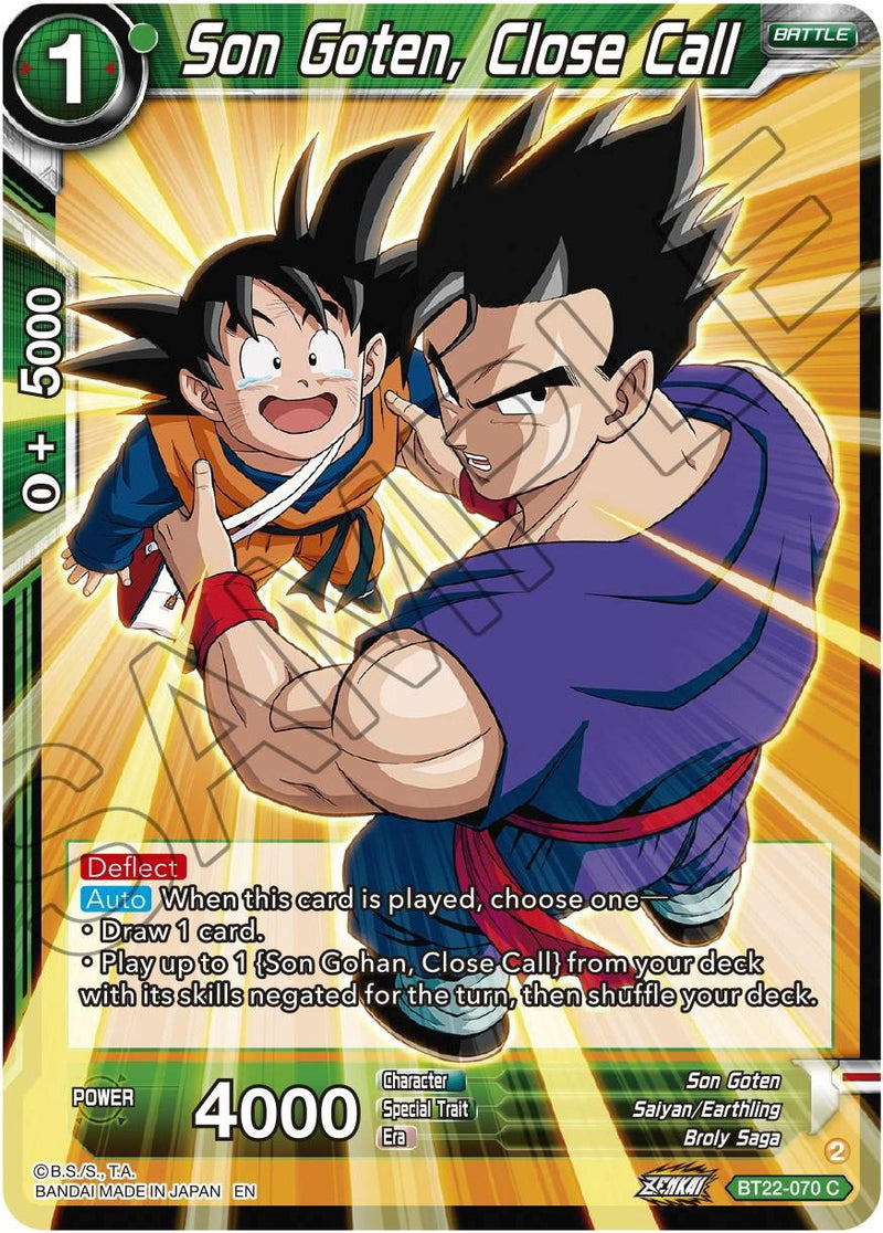 Son Goten, Close Call (BT22-070) [Critical Blow] - POKÉ JEUX