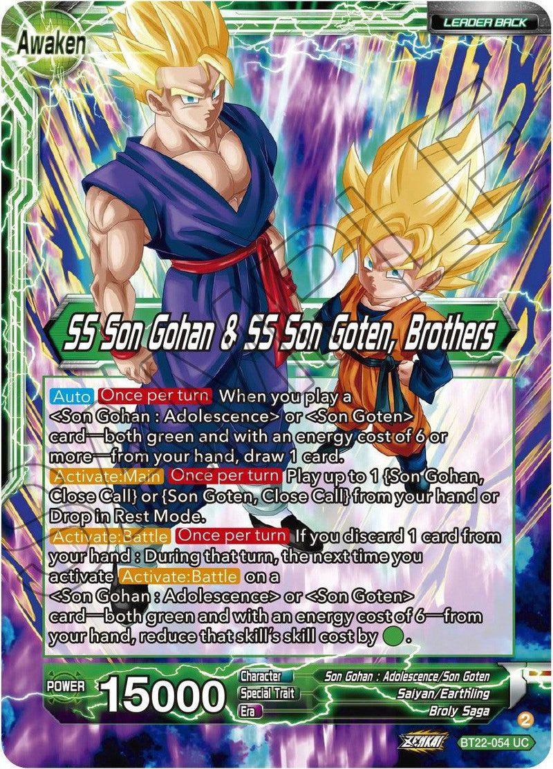 Son Goten // SS Son Gohan & SS Son Goten, Brothers (BT22-054) [Critical Blow] - POKÉ JEUX